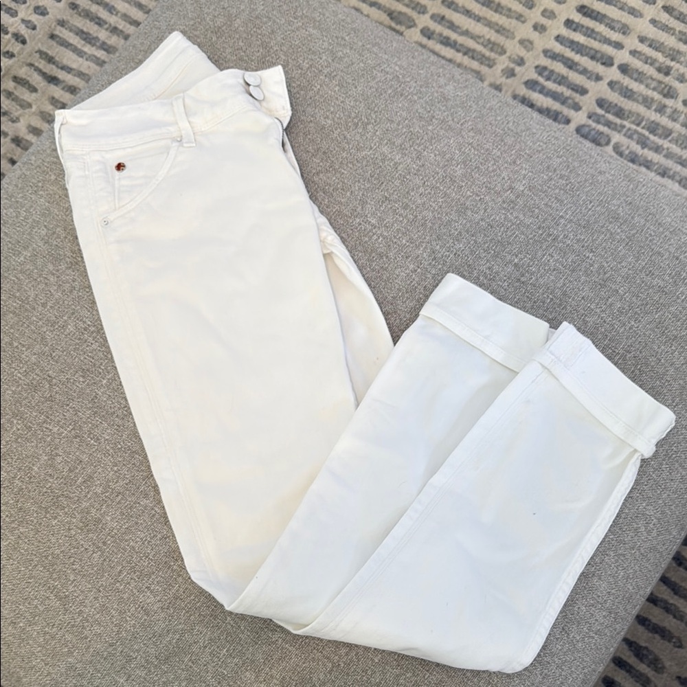 Hudson Jeans White Straight Leg Denim
